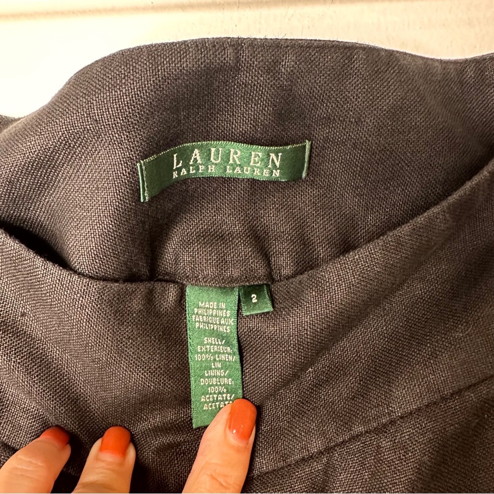 Lauren Ralph Lauren Green Label Black High Waist dress Pants
Linen Wide Leg Sz 2 - Picture 8 of 9
